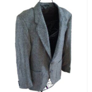 NEW Vintage EJoven Wool Jacket Blazer Elbow Patches size 40R Herringbone Brown